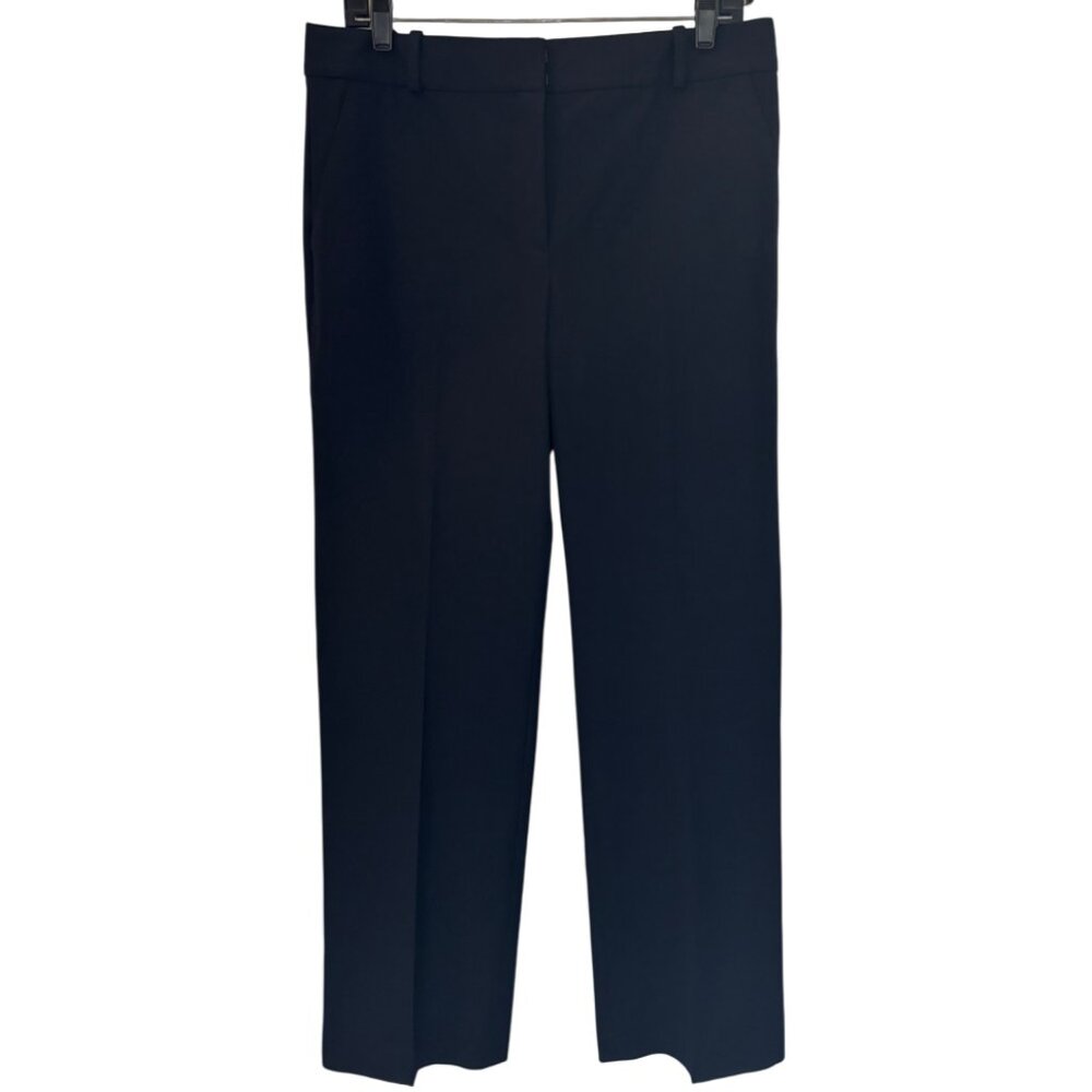 Talbots navy blue wide-leg high-waisted trousers size 10